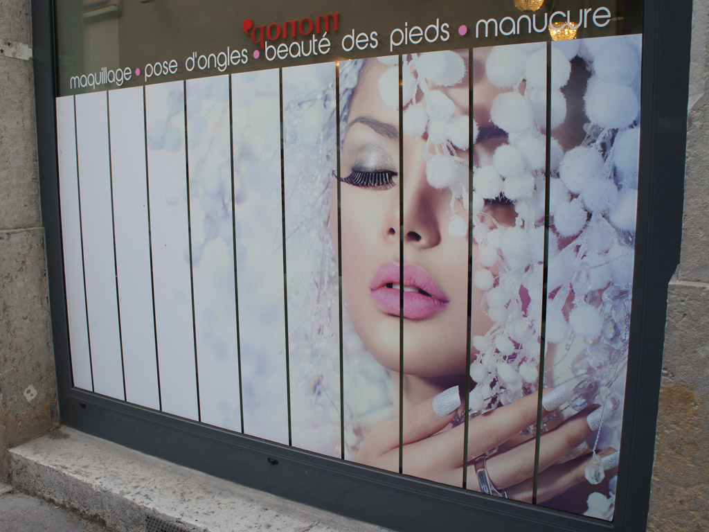 adhésifs vitrine