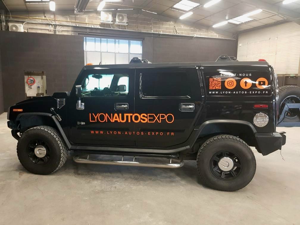 Enseigne et Vitrophanie - Flocages pour voitures - Lyon Auto Expo