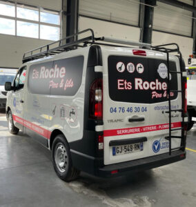 Enseigne et Vitrophanie - Flocages pour véhicule utilitaires - ETS Roche