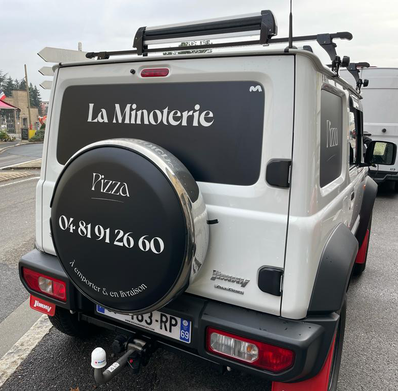 Enseigne et Vitrophanie - Flocages pour voitures - La Minoterie