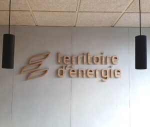 Enseigne & Vitrophanie - Lettres 3D - Territoire d'énergie